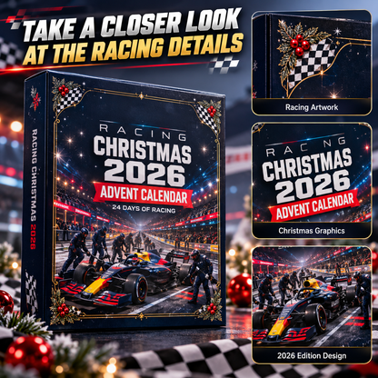 🏁 24-Day Racing Advent Calendar – Countdown to Christmas with Motorsport Surprises 🏎️🎁