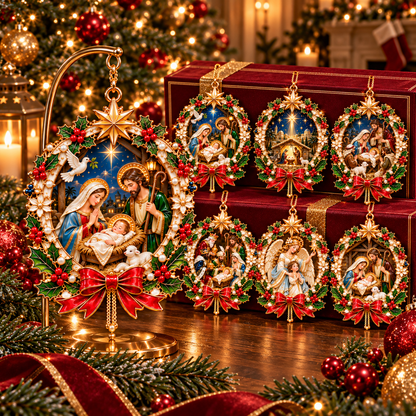 🎄 Sacred Christmas Nativity Tree Ornaments 6-Piece Set✝️
