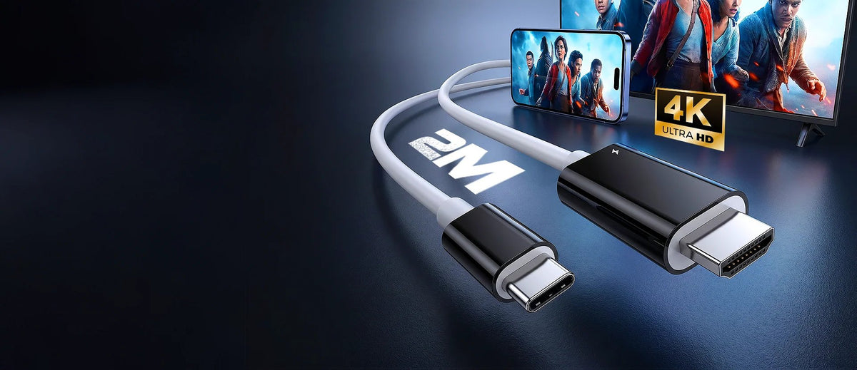 ⚡ 4K USB-C to HDMI Display Cable with 100W PD Fast Charging (2M) 📺
