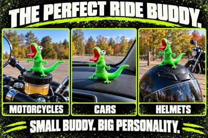 🦎🏍Wobbly Riding Buddy – Car & Motorcycle Decor