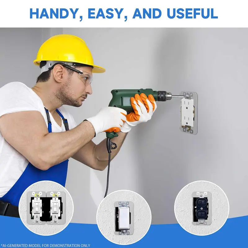 🎯 LIMITED-TIME SALE 🚩 10-Piece Metal Wall Plate Spacer Set — Fix Recessed Outlets & Switches with Ease