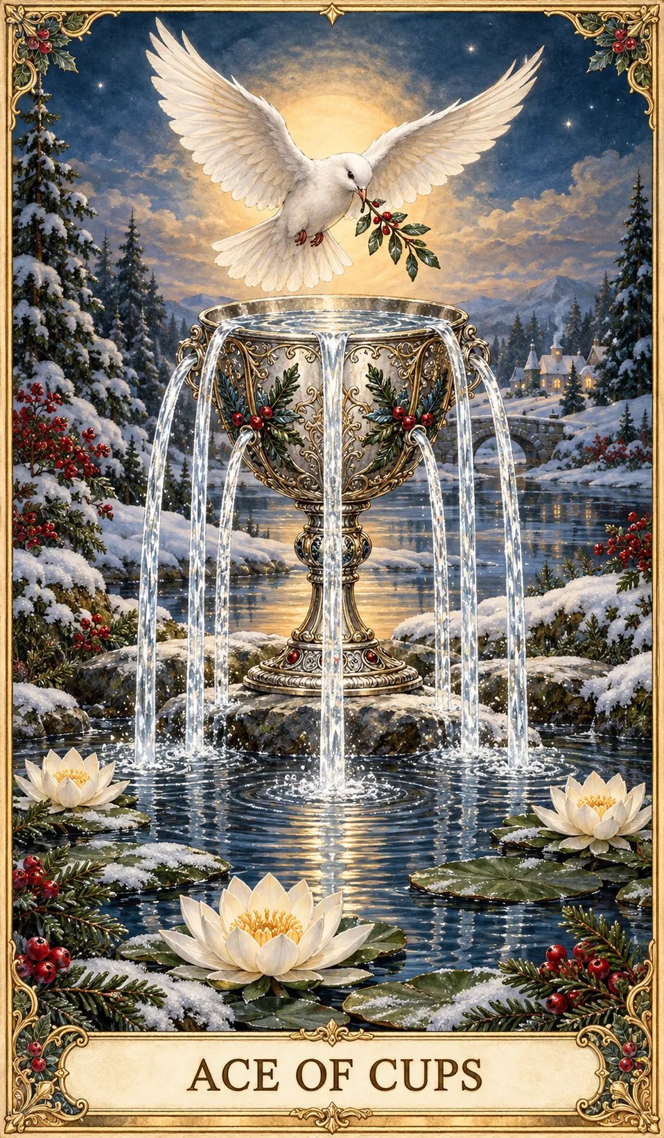 Last Day 49% OFF🎉-🔮  Complete 78-Card Christmas Holiday Tarot Deck with Guidebook & Gift Box 🎄