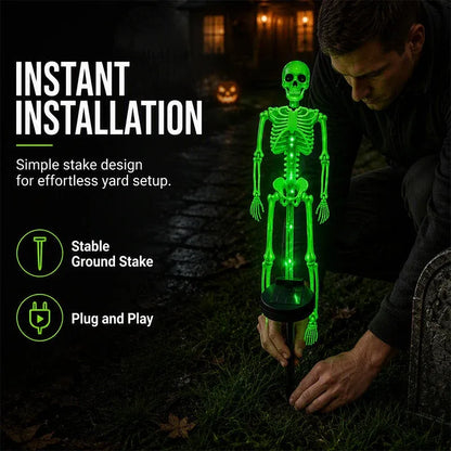 🎃 LIMITED TIME 50% OFF 🦴 Halloween Skeleton Solar Lights ✨ Create A Spooky Glow For Your Yard Tonight
