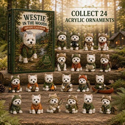 🐶2D Westie In The Woods Advent Calendar 2026 - 24-Day Festive Countdown - Gift For Dog Lovers