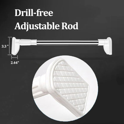 Heavy-Duty No-Drill Adjustable Tension Rod