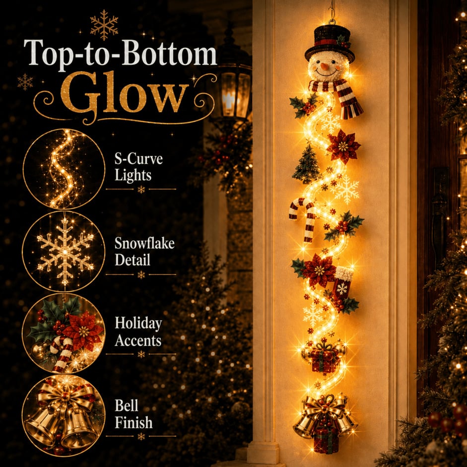 ⏳ Last day! 50% OFF – 🎄 Light-Up Christmas Door Hanger – 🎅6 Festive Designs