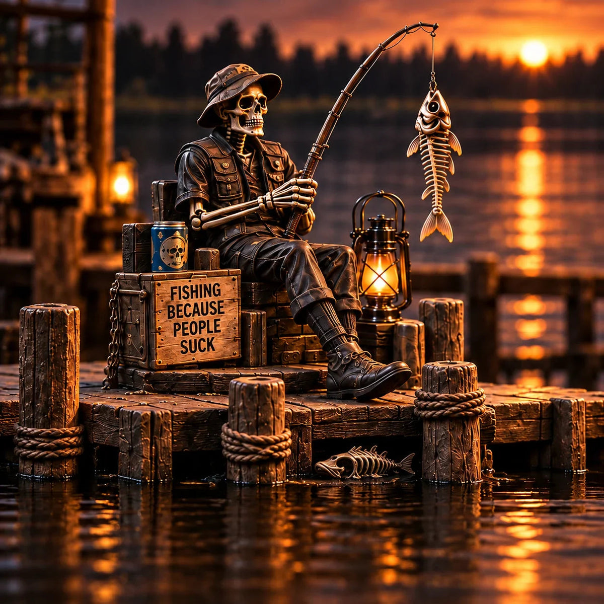 💀 Bad to the Bone™ – Dark Humor Skeleton Collectibles | 6 Legendary Styles
