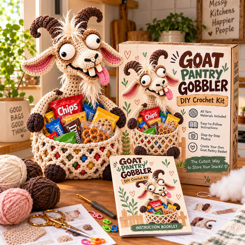 😂 🧺 Silly Animal Big-Belly DIY Crochet Snack Basket Kit for Desk Clutter 🧶