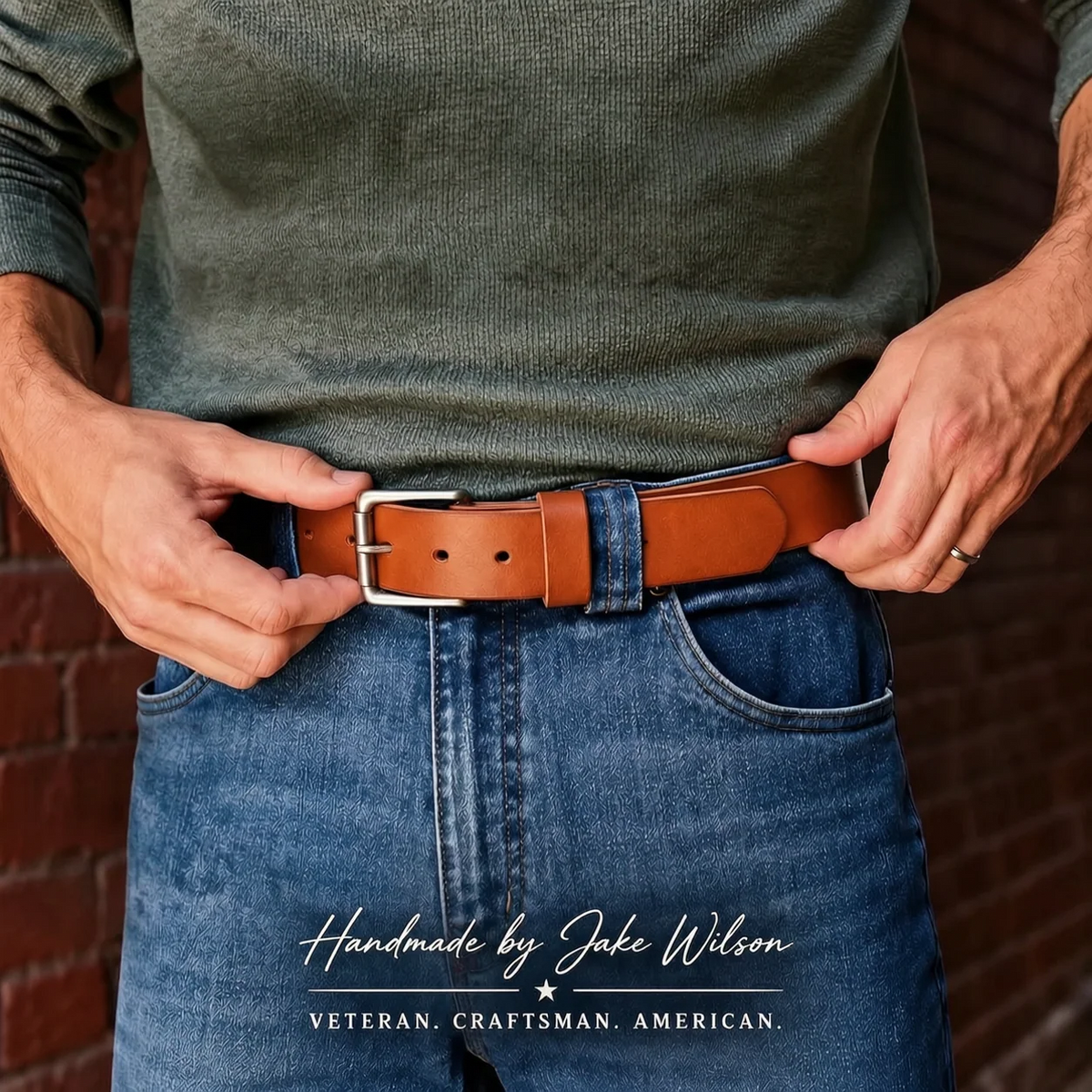 🤎 Handmade Full-Grain Leather Belt for Men – Timeless Style & Premium Craftsmanship