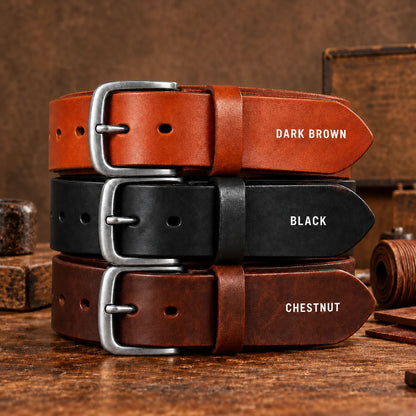 🤎 Handmade Full-Grain Leather Belt for Men – Timeless Style & Premium Craftsmanship