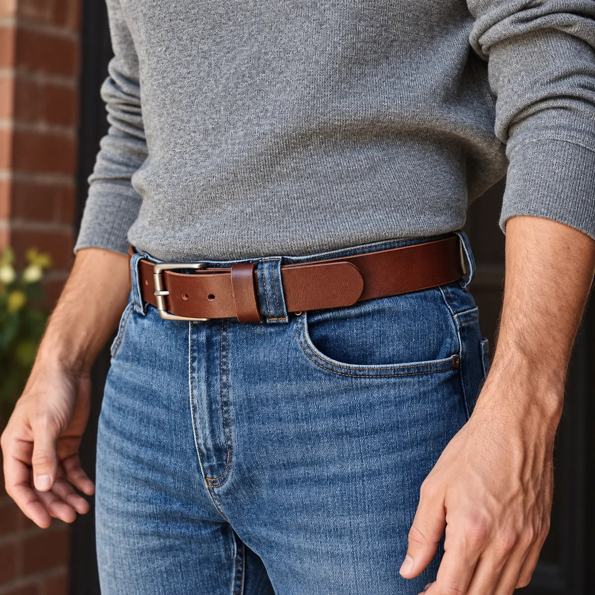 🤎 Handmade Full-Grain Leather Belt for Men – Timeless Style & Premium Craftsmanship