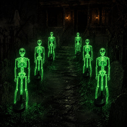 💀 Solar Skeleton Yard Stake – Halloween Outdoor Decor