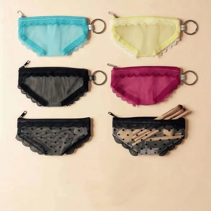 Unique Panties Shape Mesh Cosmetic Bag🩲