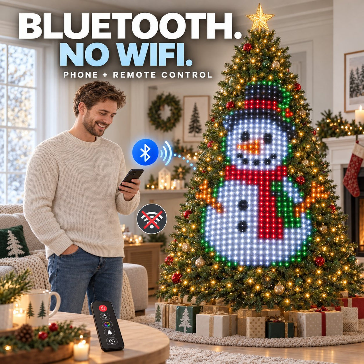 🎄 Smart Animated Christmas Tree Lights | App-Controlled LED Holiday Display ✨