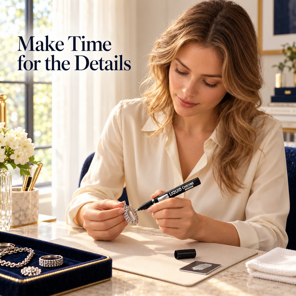 ✨ Metallic Touch-Up Paint Pen – 5 Colors for DIY & Decorative Repairs