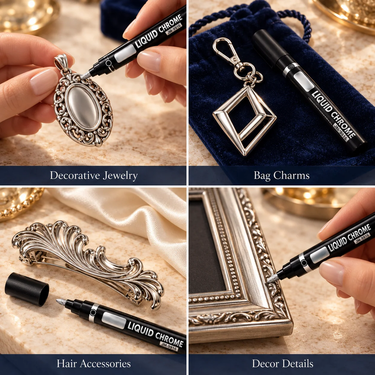 ✨ Metallic Touch-Up Paint Pen – 5 Colors for DIY & Decorative Repairs