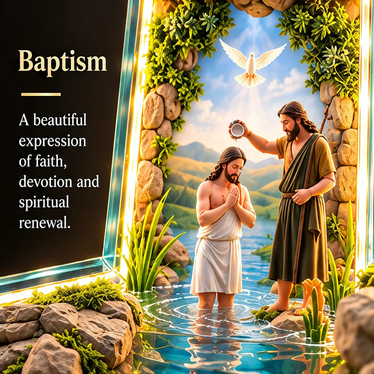 🙏 The Story of Jesus LED Cross Lamp ✝️✨ 6 Biblical Scenes & Meaningful Christian Gift