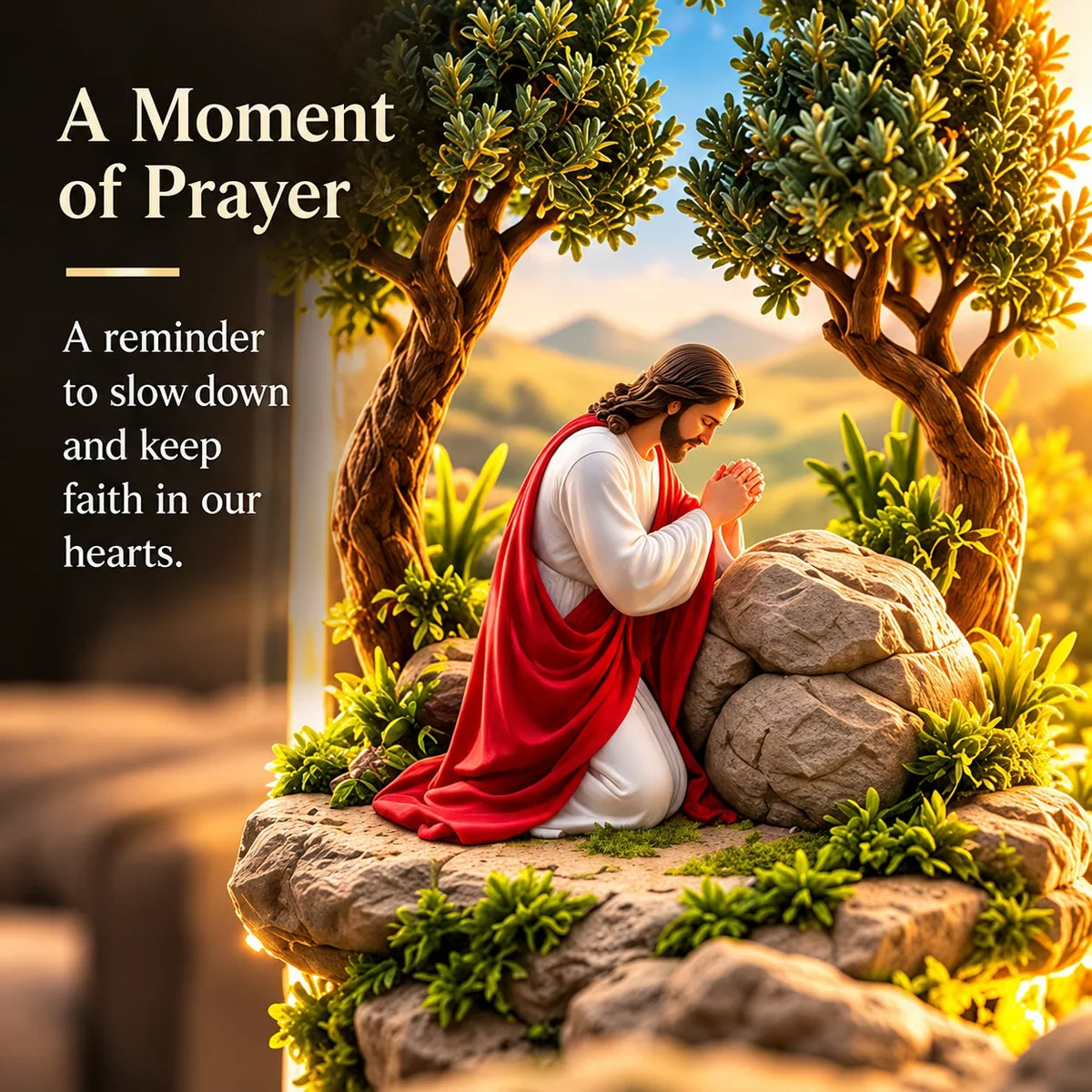 🙏 The Story of Jesus LED Cross Lamp ✝️✨ 6 Biblical Scenes & Meaningful Christian Gift