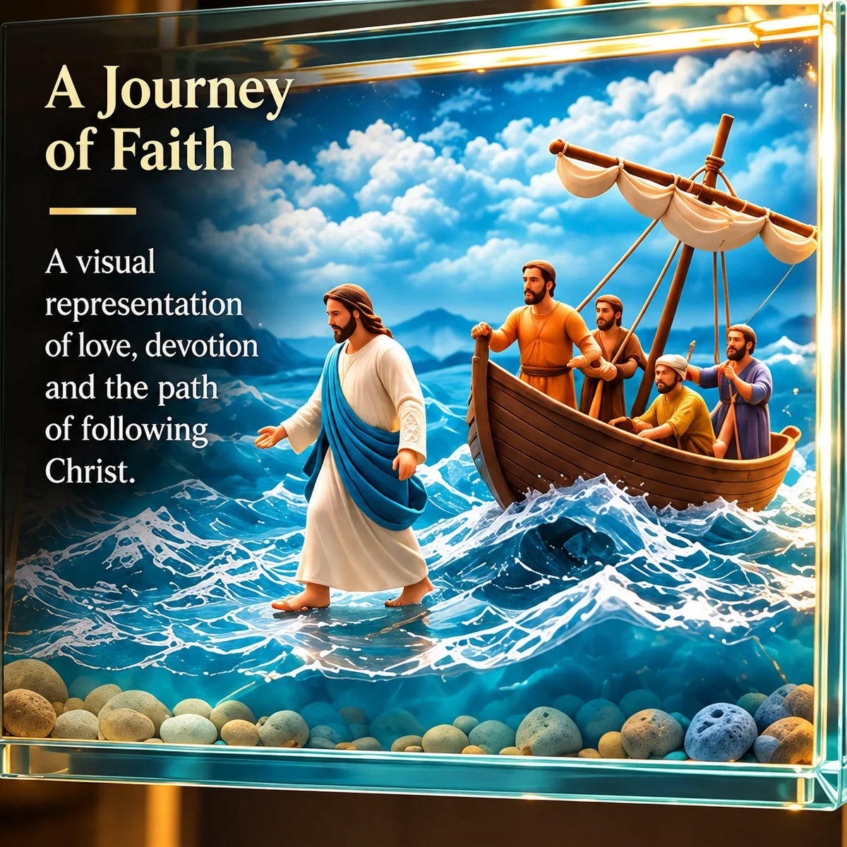 🙏 The Story of Jesus LED Cross Lamp ✝️✨ 6 Biblical Scenes & Meaningful Christian Gift