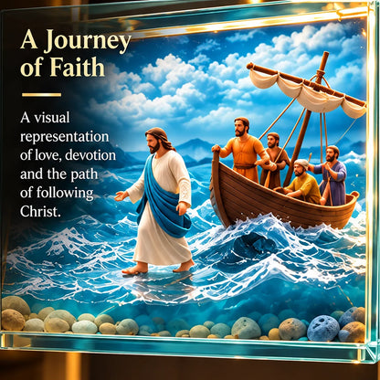🙏 The Story of Jesus LED Cross Lamp ✝️✨ 6 Biblical Scenes & Meaningful Christian Gift