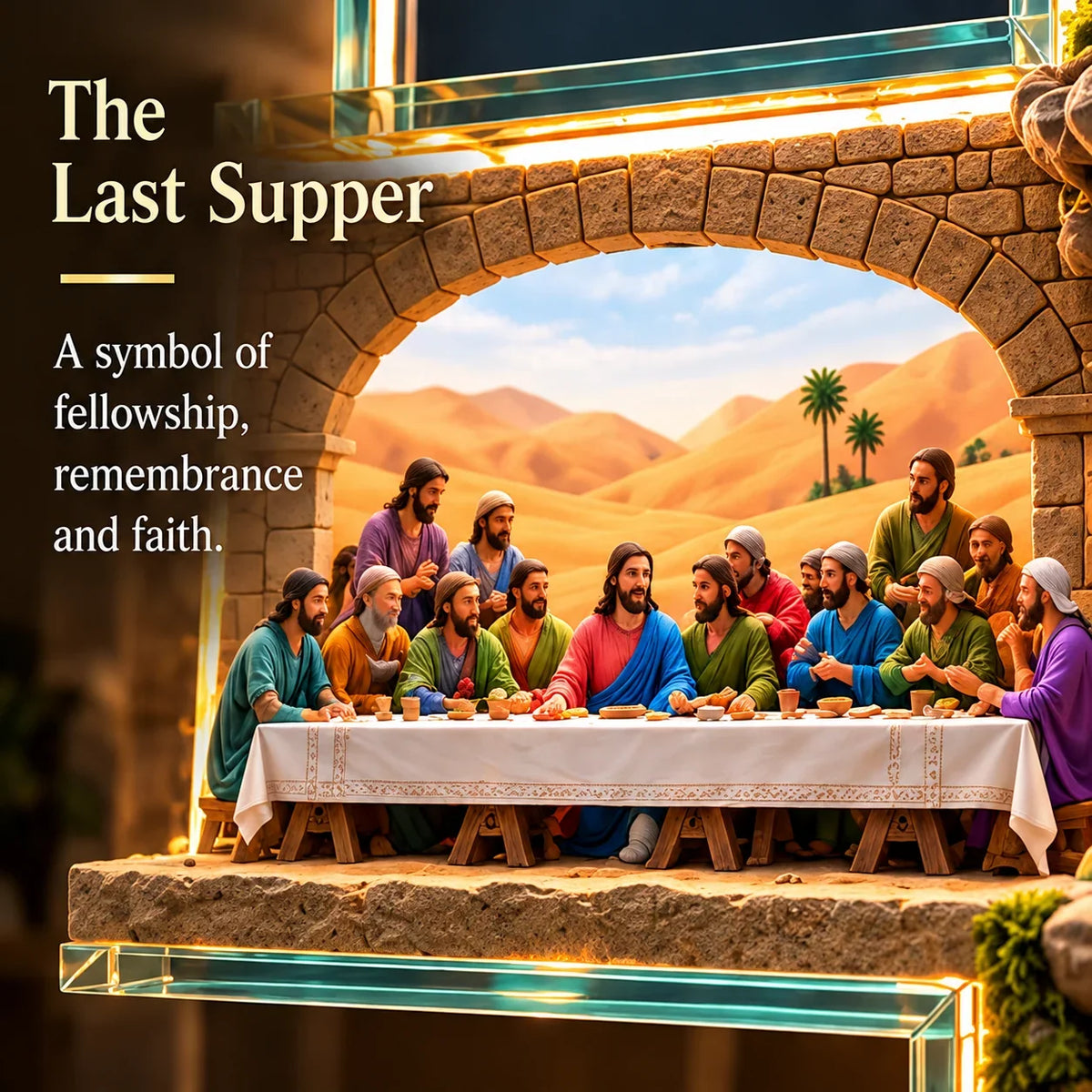 🙏 The Story of Jesus LED Cross Lamp ✝️✨ 6 Biblical Scenes & Meaningful Christian Gift