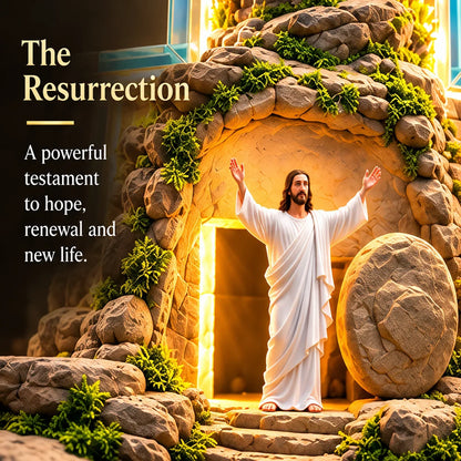 🙏 The Story of Jesus LED Cross Lamp ✝️✨ 6 Biblical Scenes & Meaningful Christian Gift