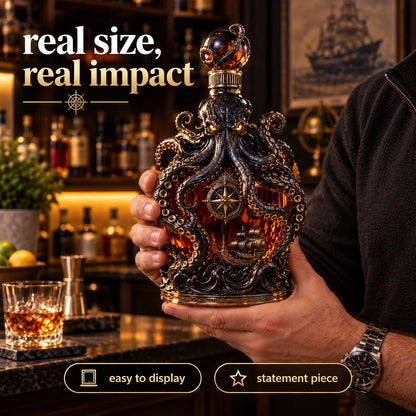 🐙 Legendary Kraken Whiskey Decanter - Sculpted Ocean Myth Barware