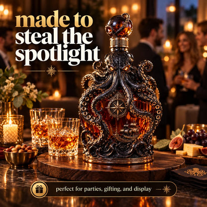 🐙 Legendary Kraken Whiskey Decanter - Sculpted Ocean Myth Barware