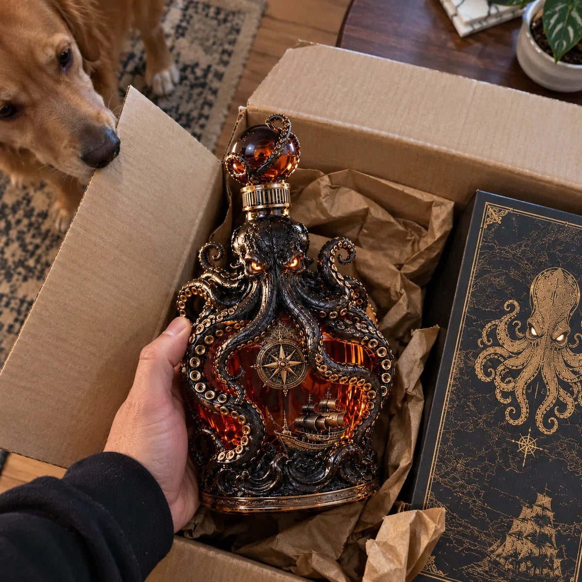 🐙 Legendary Kraken Whiskey Decanter - Sculpted Ocean Myth Barware