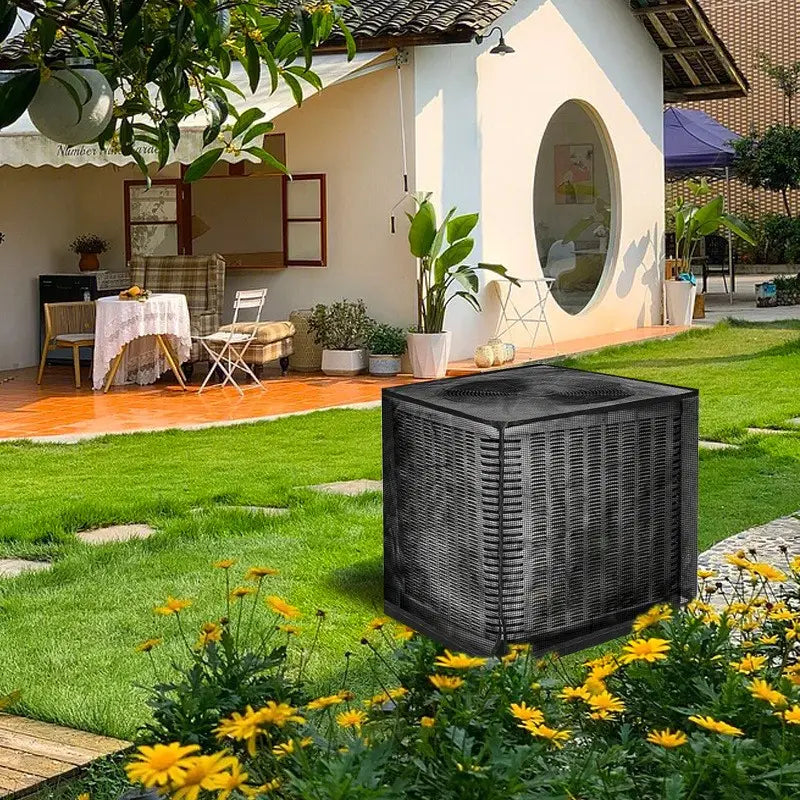 ⏳ Last day 49% OFF -❄️ Heavy-Duty Full-Mesh AC Condenser Cover for Fallen Leaves & Debris Protection