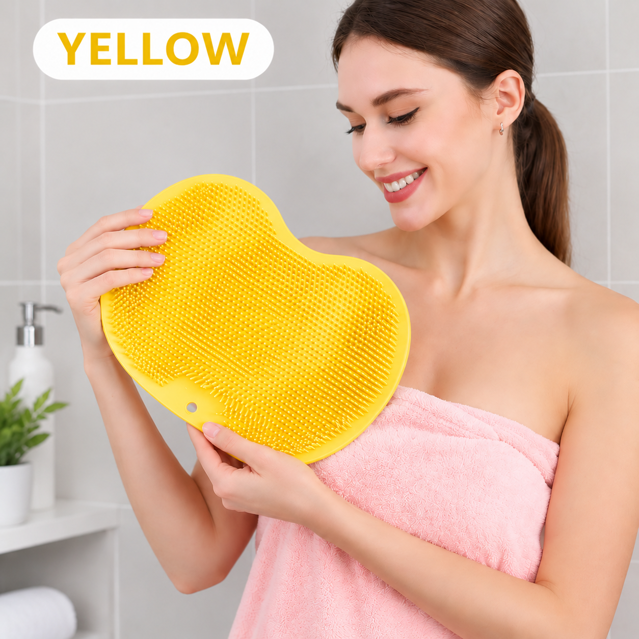 🔥 50% OFF Hands-Free Foot Scrubber Mat 🦶 Clean & Massage While You Shower