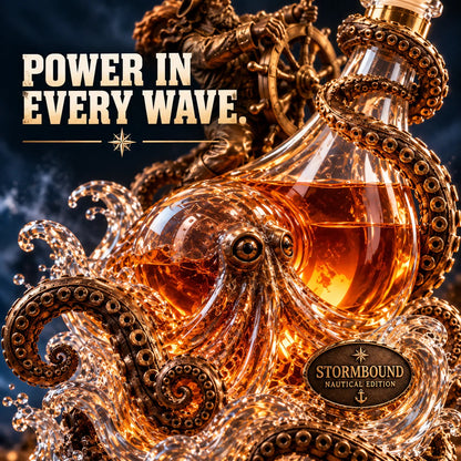 ⚓ Stormbound Captain & Deep-Sea Octopus Whiskey Decanter – 2026 Nautical Collector’s Edition 🥃