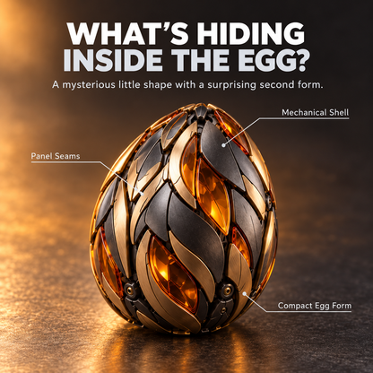 🔥 Mechanical Transforming Phoenix Egg - 2-in-1 Sci-Fi Figure