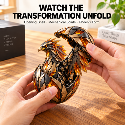 🔥 Mechanical Transforming Phoenix Egg - 2-in-1 Sci-Fi Figure