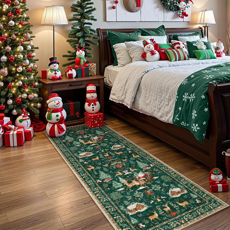 Christmas Deer Santa Long Rug🎅