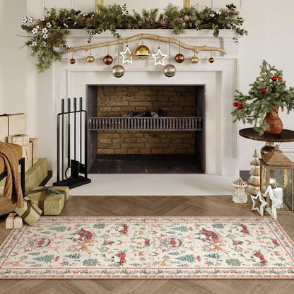 Christmas Deer Santa Long Rug🎅