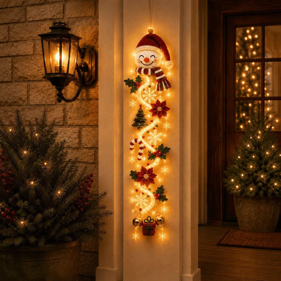 🎄 50% OFF ✨ Light-Up Christmas Door Hanging Decor — Bring Holiday Magic Home