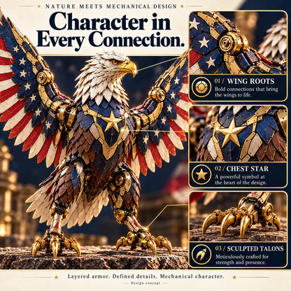 🔥last Day 49% Off -🦅 American Eagle Transforming Egg – Stars & Stripes Mechanical Figure With Bold Wing Details！！！