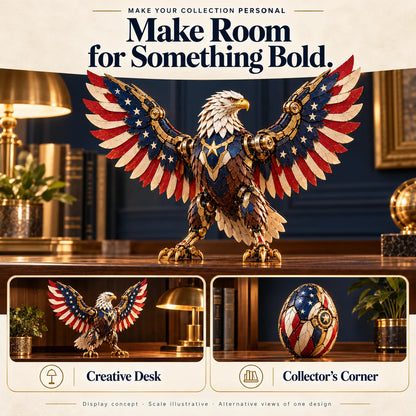 ⌛last Day 49% Off -🦅 American Eagle Transforming Egg – Stars & Stripes Mechanical Figure With Bold Wing Details