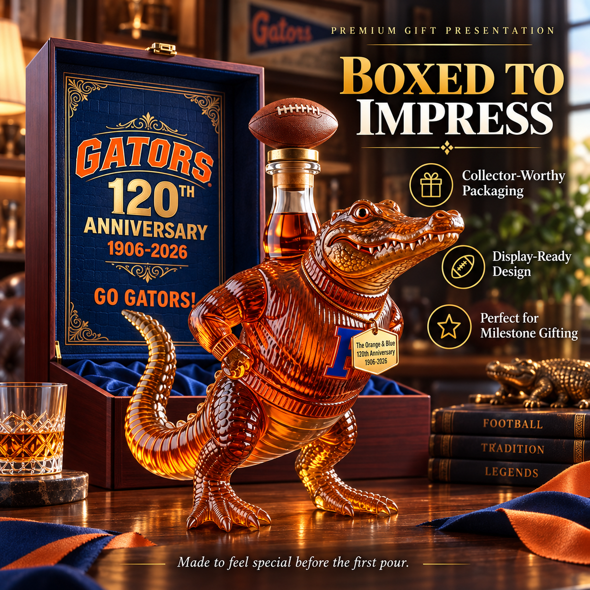 🐊 Gators 120th Anniversary Whiskey Bottle