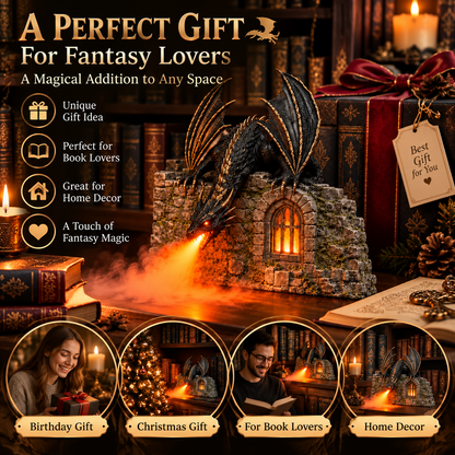 Dragon Humidifier with Flame Effect – A Touch of Fantasy Magic for Your Reading Nook