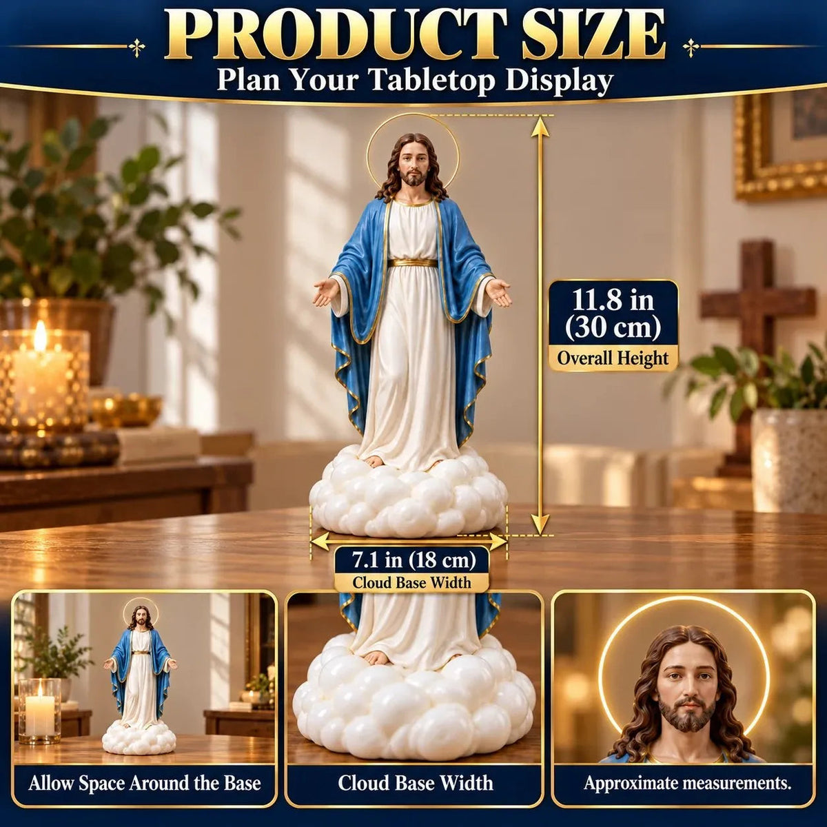 🎁 Last Day 49% Off✝️✨ Heavenly Grace™ – Glowing Jesus Humidifier with Gentle Mist ☁️❤️
