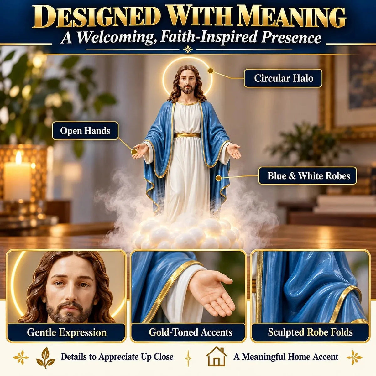 🎁 Last Day 49% Off✝️✨ Heavenly Grace™ – Glowing Jesus Humidifier with Gentle Mist ☁️❤️