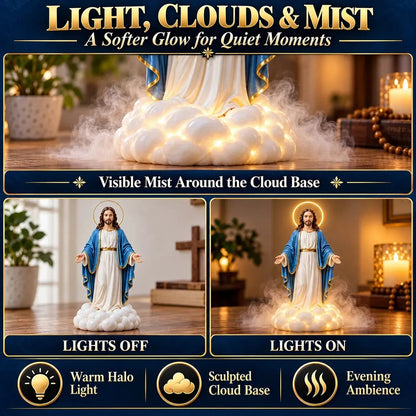 🎁 Last Day 49% Off✝️✨ Heavenly Grace™ – Glowing Jesus Humidifier with Gentle Mist ☁️❤️