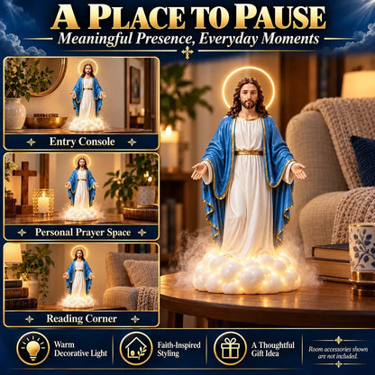 🎁 Last Day 49% Off✝️✨ Heavenly Grace™ – Glowing Jesus Humidifier with Gentle Mist ☁️❤️