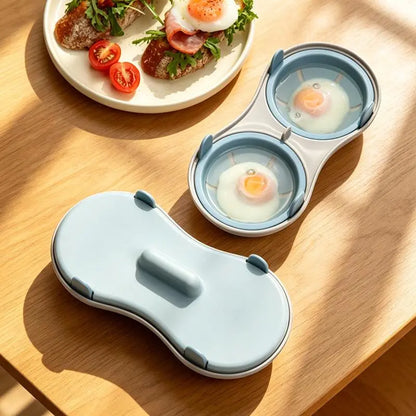 🥚 Microwave Egg Poacher 🍳 Quick 2-Egg Breakfast Cooker
