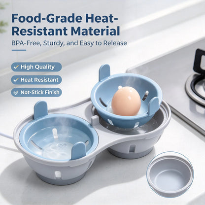 Microwave Egg Poacher, Microwave Egg Cooker for 2 Eggs 🍳