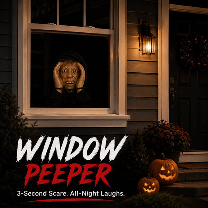👀 “Stranger” Peeper – Creepy Halloween Window & Doorway Prank Decoration 🎃