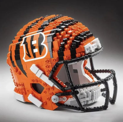 Building Block Football Helmet 🏈– 300+ Piece Collectible Construction Set