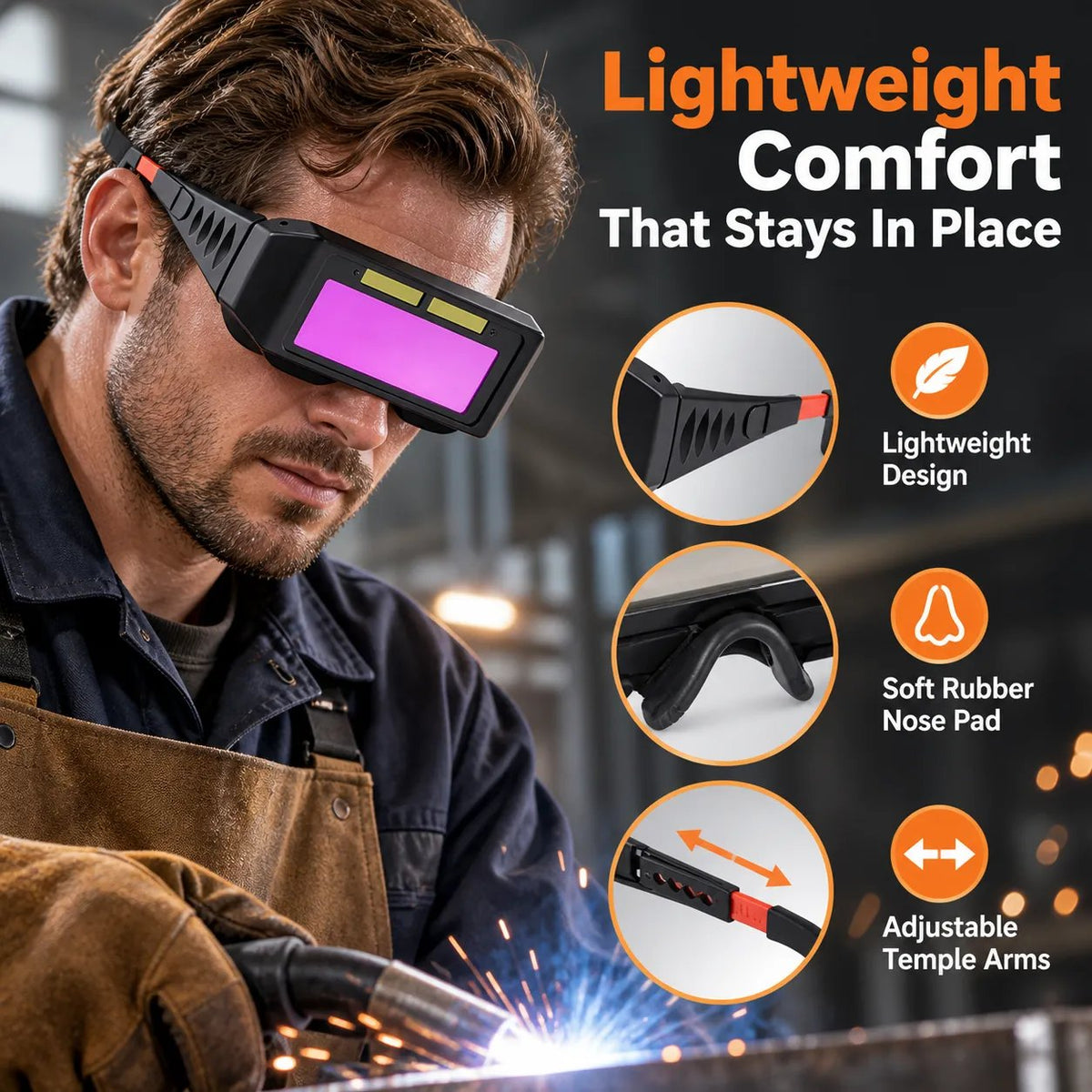 🔥 50% OFF Solar Auto-Darkening Welding Goggles – Adjustable Eye Protection 🥽⚡